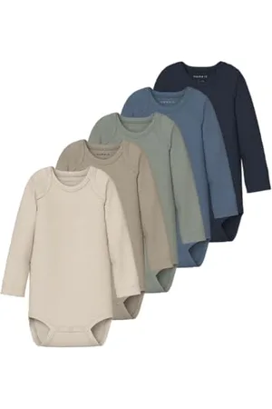NAME IT Baby Unisex Nbnbody 5P Ls Solid Rib, , Numeric_86