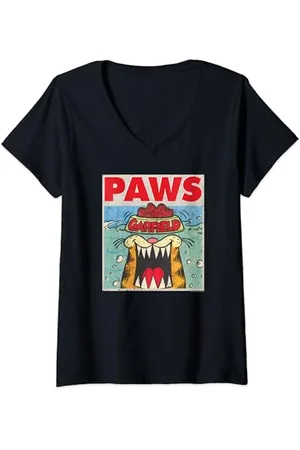 Garfield Pfoten T-Shirt mit V-Ausschnitt