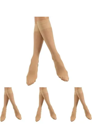 Nur Die Damen Knie Vitastütz Strumpfwaren, , Einheitsgröße EU (Packung mit 4)