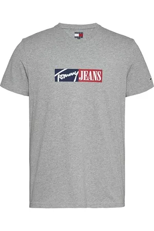 Tommy Hilfiger Herren T-Shirt Kurzarm Slim Entry Graphic Rundhalsausschnitt, Grau (Grey Htr), XL