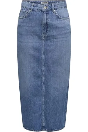 ONLY Onllumi Midi Back Slit Skirt DNM Pimnoos