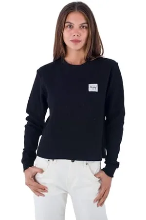 Hurley Damen Supply Waffle Ls Tee Unterhemd, , Small