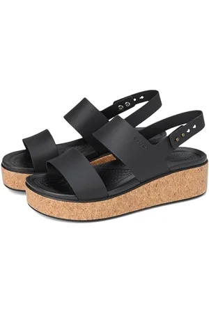 Crocs Herren Brooklyn Cork Low Wedge Sandalen, Black/Black, 36/37 EU