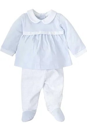 BABIDU Uni Baby Conjunto para Bebé Niño Con Camiseta de Manga Larga Y Polaina A Cuadros Vichy Set, , 3 Meses