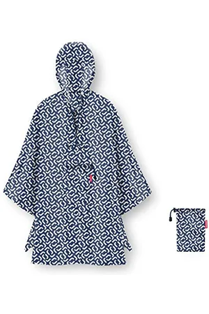 Reisenthel Mini maxi poncho in – Klein verpackter Regencape aus hochwertigem Polyestergewebe – Ansprechendes Design mit weiter Kragenöffnung