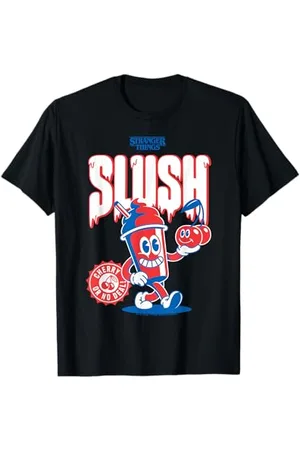 Stranger Things Cherry Slush Dr. Alexei Drink, Rot/Blau T-Shirt
