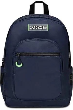 7 for all Mankind Freethink Rucksack, Schultasche Schulranzen für Mädchen Jungen, Tornister mit Doppelfach-Trinkflaschenfach-Laptopfach, gepolstert, für Schule, Sport, Freizeit; mit USB-Ladeanschluss, dunkelblau