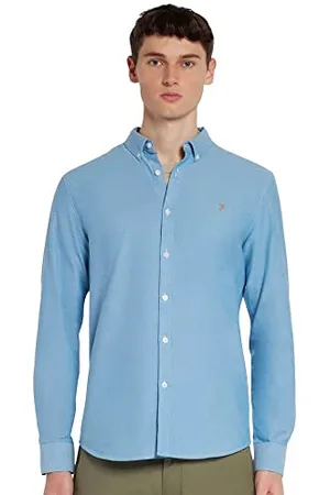 Farah Herren Brewer Slim FIT Cotton Oxford Shirt Hemd, , S