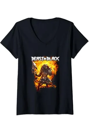 Beast In Black Damen Berserker T-Shirt mit V-Ausschnitt