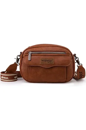 Wrangler Umhängetasche für Damen, trendige Kamera-Schnappschuss-Tasche mit breitem Riemen, , Small