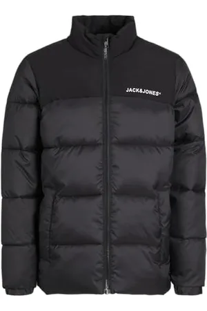 JACK&JONES JUNIOR Jungen JJMOON Stand Collar Puffer JNR Pufferjacke, Black, 128