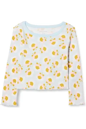 Amazon Mädchen Langärmeliges Cropped-Top aus Rippstrick, , 11-12 Jahre