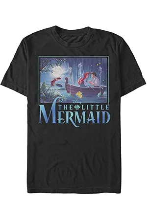 Disney Unisex The Little Mermaid Little Mermaid Title Organic Short Sleeve T-shirt, , L