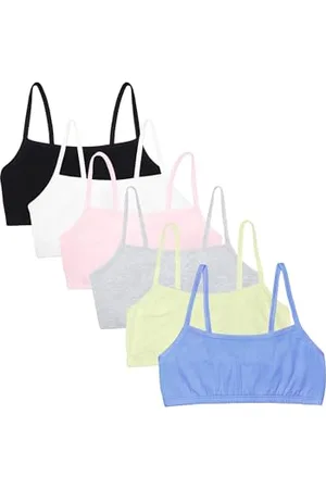 Fruit Of The Loom Damen Spaghetti Strap Cotton Pullover Bra Value Pack Sport-BH, Undurchsichtige, , 85 (6er