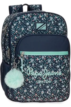 Pepe Jeans Alenka Schulrucksack, Blau, 30 x 40 x 12 cm, Polyester, 14,4 l, blau, Schulrucksack