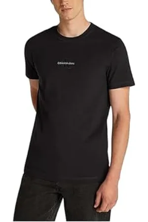 Calvin Klein Herren T-Shirt Kurzarm Monologo Tee aus Baumwolle, Beige (Aluminum), S