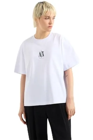 Armani Exchange Damen Icon Project, Embroidered Front Logo T-Shirt, , 36