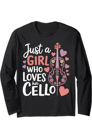 Graphic 365 Geschenk für Cellospieler Nur ein Mädchen, das ihr Cello liebt Langarmshirt