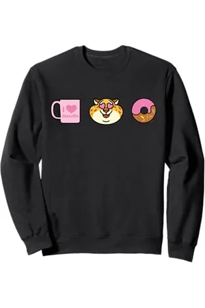Disney Zootopia Officer Clawhauser Cute Coffee & Donut Emoji Sweatshirt