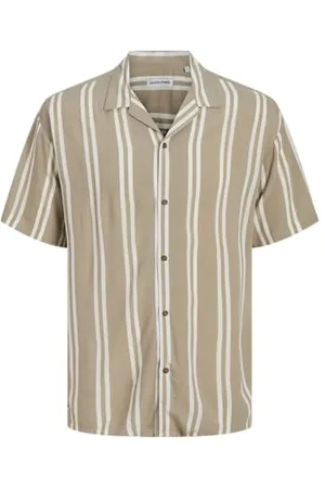 JACK & JONES JJEJEFF Stripe Resort Shirt SS SN PLS
