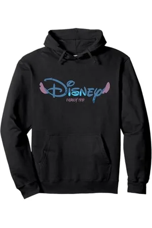 Disney Stitch Logo "Family Trip" Group Matching Vacation Pullover Hoodie