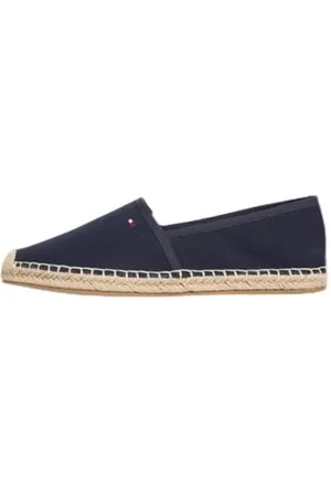 Tommy Hilfiger Damen Espadrilles Flag Canvas mit Logo, Blau (Space Blue), 37