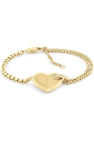 Tommy Hilfiger Jewelry Gliederarmband für Damen aus Edelstahl mit einem Herzförmigen Anhänger - Erhältlich aus oder Silber