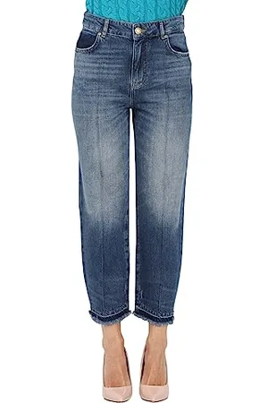 Pinko Damen Barbra Boyfriend Cropped Denim Jeans,
