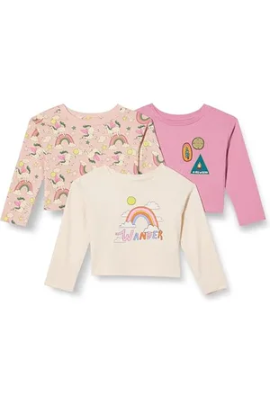 Amazon Mädchen Langarmshirt, 3er-Pack, , 6-7 Jahre