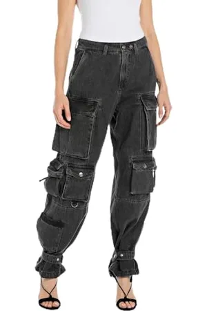 Replay Damen Jeans aus Baumwolle, Schwarz (Black 098), 31W
