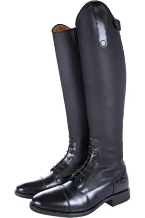 Hkm Reitstiefel -Sevilla- Normal/Extra Weit, mit Elastikeinsatz, Reißverschluss & Sporenhalterung 40 EU