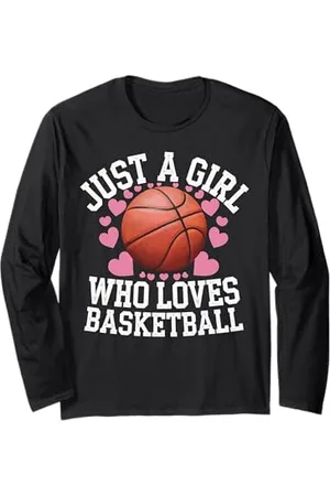 Graphic 365 Basketball Mädchen Geschenk Mädchen Wer Basketball liebt Langarmshirt