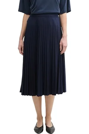 TOM TAILOR Damen 1045295 Midi Rock, 10668-Sky Captain Blue, 40