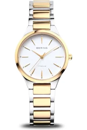 Bering Damen Analog Quarz Uhr mit Edelstahl Armband 15630-701