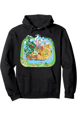 Disney Zootopia Cute Toony City Map Pullover Hoodie