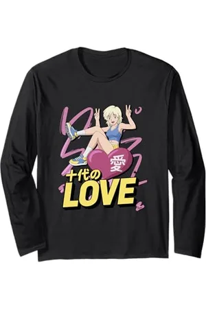 NineBlack Vintage Japanische Anime Girl Style 03 Langarmshirt