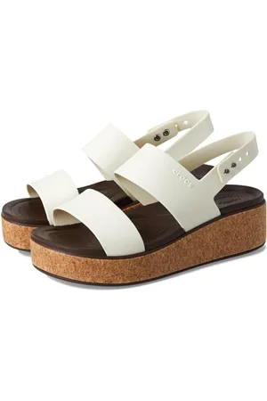 Crocs Herren Brooklyn Cork Low Wedge Sandalen, Chalk, 38/39 EU