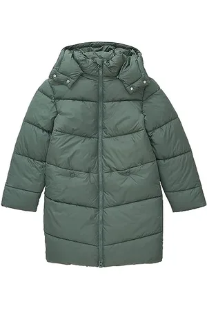 TOM TAILOR Mädchen 1038496 Longstyle Puffer Wintermantel, 19643-green dust, 164
