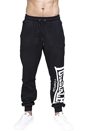 Lonsdale London Herren Sporthose Jogginghose Logo Large (Black) Small