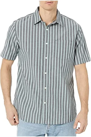 Amazon Herren Kurzarm-Hemd aus Stretch-Popeline (in Übergrößen erhältlich), , XL