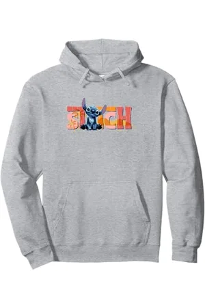 Disney Lilo & Stitch Cute Stitch Sitting Logo Pullover Hoodie