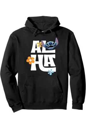 Disney Lilo & Stitch Aloha Distressed Floral Logo Pullover Hoodie