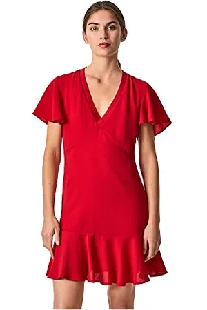 Pepe Jeans Damen Iria Kleid, 264royal Rot, M EU