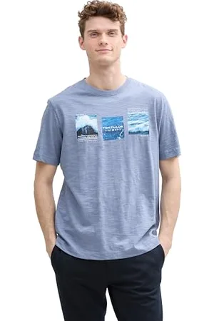 TOM TAILOR Henley T-Shirt aus Baumwolle, Peachy orange, XXXL