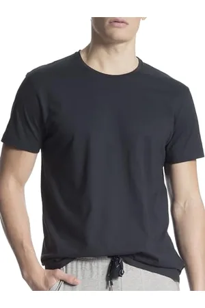 Calida Remix Basic Sleep T-Shirt Herren, aus 100% Baumwolle, Rundhalsausschnitt