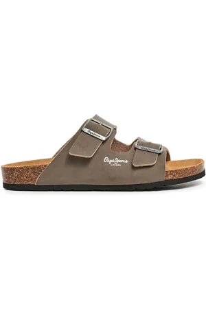 Pepe Jeans Herren Bio M Double Velour Sandale, Braun (Stone Beige), 9
