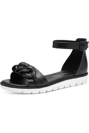 Marco Tozzi Damen Sandalen flach Geschlossene Ferse Elegant, (Black), 40 EU