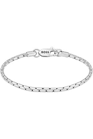 HUGO BOSS Jewelry Gliederhalskette oder Armband für Herren Kollektion EVAN aus Edelstahl, Bracelet