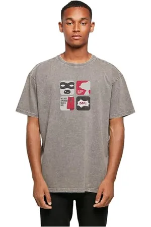 Merchcode Herren Mp5000249-peanuts Superhero Acid Washed Heavy Oversize Tee T-Shirt, , XL EU