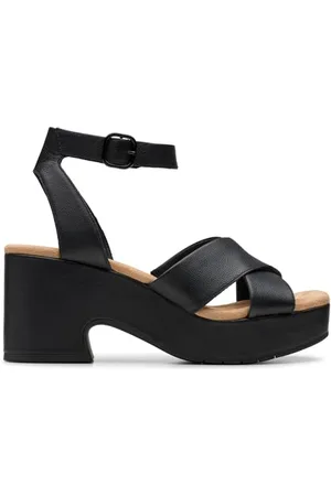 Clarks Damen Nerisa Pearl Sandale, Black/Black, 41.5 EU